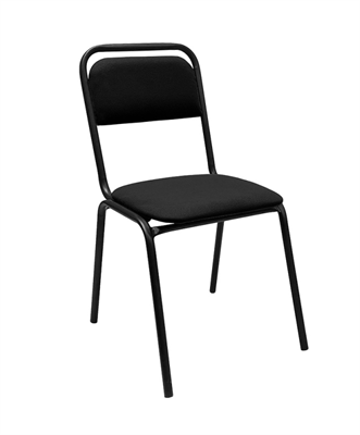 Стул "Визитор" ткань черная, серая, кож/зам черный 02273