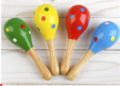 Игрушка музыкальная Маракас «Горох и полоска» 0281059