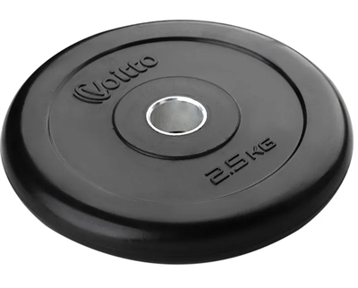 Диск обрезиненный Voitto 2,5 кг, черный (d31) 02830962913