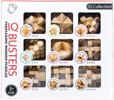 Набор 9 деревянных головоломок Светло-коричневый 0281052