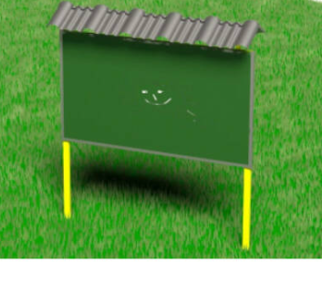 Уличный стенд с козырьком Двухсторонний  80х100см 0283095540