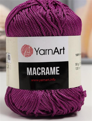 Пряжа "Macrame Макраме" 100% полиэстер 130м/90гр (161 лиловый) 0283095206