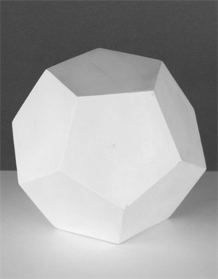 Геометрическая фигура ДОДЕКАЭДР, 15 см (гипсовая) 02829229