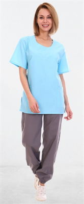 КОСТЮМ МЕДИЦИНСКИЙ ЖЕНСКИЙ ГОЛУБОЙ, СЕРЫЙ 0282631