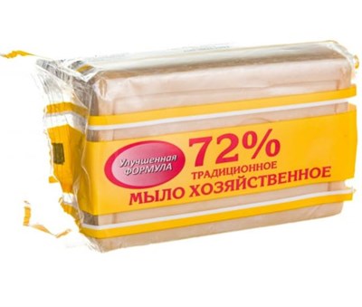 Хозяйственное мыло 72%, 200 г МЕРИДИАН Традиционное, в упаковке 0280057