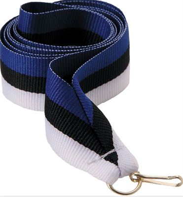 Лента для медалей (синий/черный/белый, 22 мм.) 0283096600548