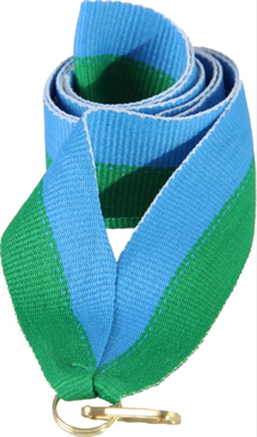 Лента для медалей (голубой/зеленый, 11 мм.) 0283096600570