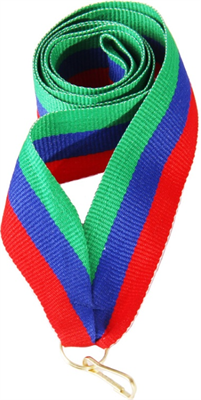 Лента для медалей (зеленый/синий/красный, 11 мм.) 0283096600562