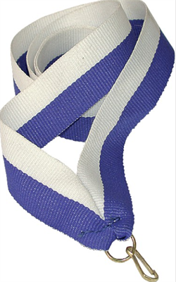 Лента для медалей (белый/фиолетовый, 22 мм.) 0283096600612