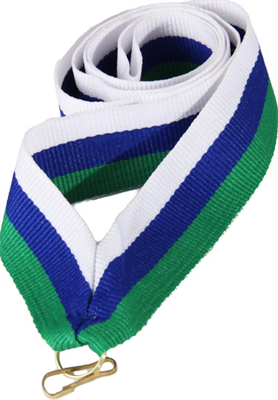 Лента для медалей (белый/фиолетовый/зеленый, 11 мм.) 0283096600618