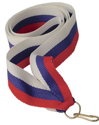 Лента для медалей (белый/синий/красный, 22 мм.) 0283096600624