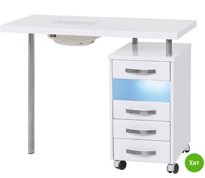 Стол маникюрный с 1 тумбой, УФ-блоком и вытяжкой 0283096600733