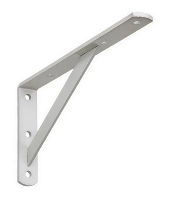 Кронштейн с усилителем 245x100x20x4 мм цвет белый 100 кг 4 шт. 0283096600980