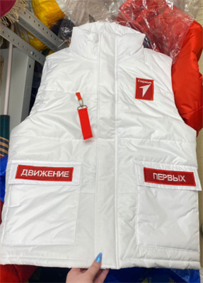 Жилет белый утепленный ДВИЖЕНИЕ ПЕРВЫЕ JB2FqsQujtDDd8aFOCgEf2