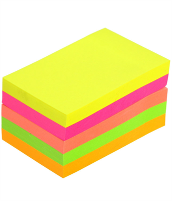 Блок с липким краем 51 мм × 76 мм, 400 листов, флуоресцентные, 5 цветов 0283096601091