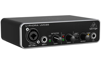 BEHRINGER UMC22 внешний интерфейс USB, звуковая карта 0283096601100