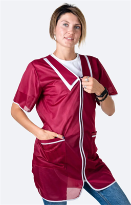 Халат фартук рабочий для продавца, клининга, повара (БОРДОВЫЙ) NtHC-bdjhewSD6zapuyDd0
