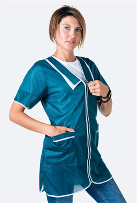 Халат фартук рабочий для продавца, клининга, повара (ЗЕЛЕНЫЙ) CJ9etvC1gakPpt2KeldWM3