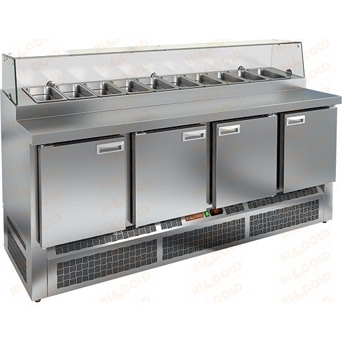 Стол для пиццы Hicold PZE2-1111/GN со стеклом PZE2-1111/GN со стек - фото 292315