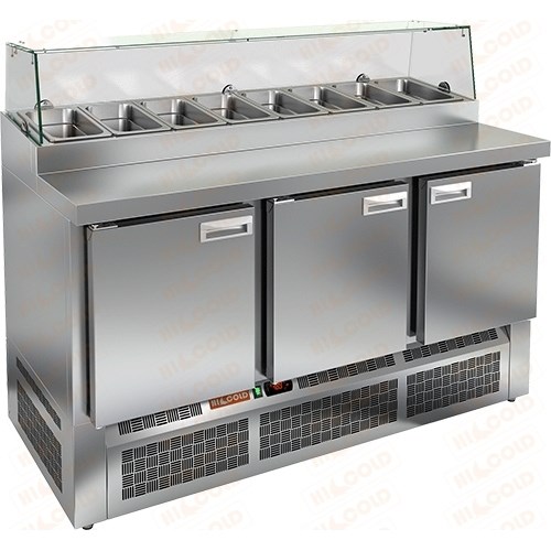 Стол для пиццы Hicold PZE1-111GN со стеклом PZE1-111GN со стекло - фото 292318