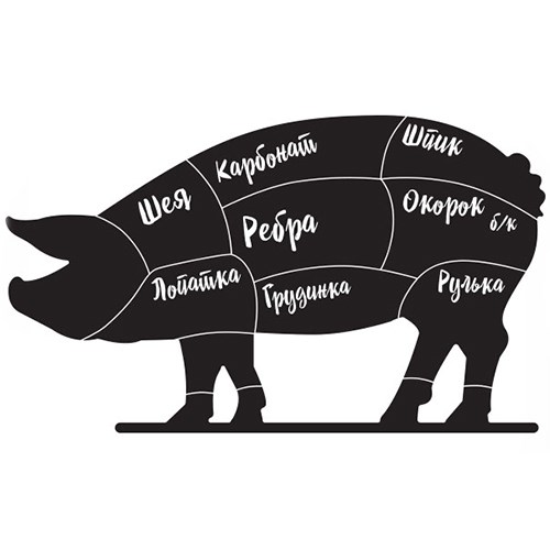 Табличка меловая "Хрюшка" BB PIG PRINT с печатью А3 204114-al - фото 293686