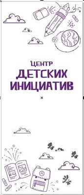 Ролл ап roll up Мобильный стенд "Центр детских инициатив" размер 850 х 2000 мм МС05 - фото 348453