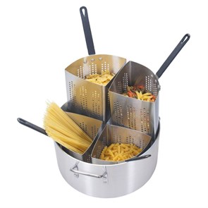 Кастрюля P.L. Proff Cuisine 36x18 см, с 4 стрейнерами, алюминий, для приготовления пасты 92001142