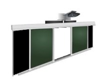 Рельсовая система 3600х1200(1800х1200) комби (боковые: черный, центр: зеленый) РС3600х1200ЧЗ