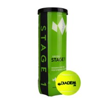 Мяч теннисный детский DIADEM Stage 1 Green Ball, уп. 3 шт, фетр, зеленый 026453