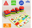 Развивающая игра из дерева «Геометрическая пирамидка» 01273