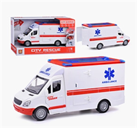 Машина "Скорая помощь" 1:16 (свет, звук) в коробке 0282707