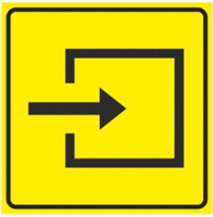 Тактильная пиктограмма Вход в здание 200x200 мм 028308972