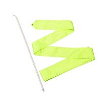 Лента гимнастическая с палочкой 50см, СЕ4-L, длина 4м, лимонная СЕ4-L