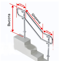 Перила из нержавеющей cтали AISI 304, D38 мм, индивидуальные 028308965