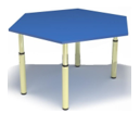 СТОЛ ШЕСТИГРАННИК РЕГУЛИРУЕМЫЙ НА 4-Х НОЖКАХ 00048