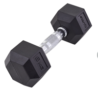 Гантель обрезиненная 6 кг, черная 0281036