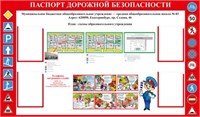 Паспорт дорожной безопасности размер 1700 х 1000 пластик 3 мм ПДБ