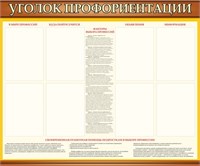 Стенд Уголок Профориентации 1200 х 1000 пластик 3мм, карманы А4-8шт. Проф1