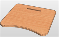 Столешница одноместная с эргономичным вырезом 02830962818