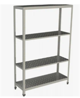 Стеллаж полочный перфорированный нерж. 1800х1200х500 0283096112