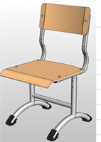Стул ученический регулируемый по высоте на круглой трубе 02830769