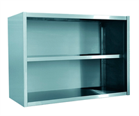 Полка кухонная настенная открытая ПНО-2-1000х400х700 полностью из нерж. стали 0283094955