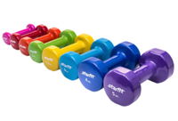 НАБОР ВИНИЛОВЫХ ГЕКСАГОНАЛЬНЫХ ГАНТЕЛЕЙ ОТ 0,5 КГ ДО 5 КГ 8 ПАР 0281507