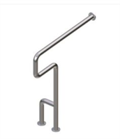 Поручень опорный с двойной опорой в пол (правый) 026624