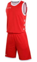 Форма баскетбольная взрослая KELME (красная) 02439