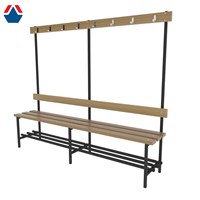 Скамейка для раздевалки с вешалкой и полкой для обуви (L=2000) ОС-15387