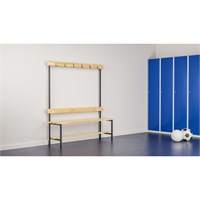 Скамейка с вешалкой для раздевалки (L=1000) дерево ОС-14555