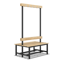 Скамейка с вешалкой для раздевалки двухсторонняя разборная (1500mm) ОС-13347