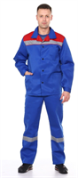 КОСТЮМ РАБОЧИЙ МУЖСКОЙ ВАСИЛЬКОВЫЙ, КРАСНЫЙ 0282628
