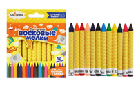 Карандаши восковые 12 цветов, в картонной коробке 02829338